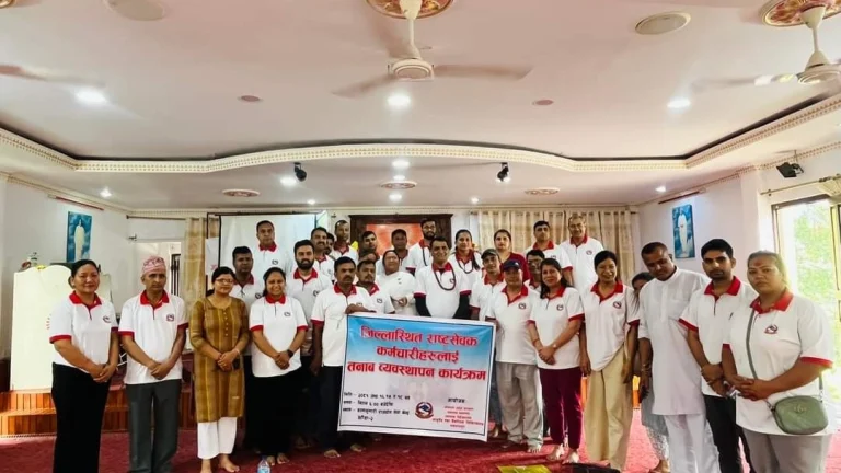 dr-maheshwor-bhatta-training-stress-management-makawanpur